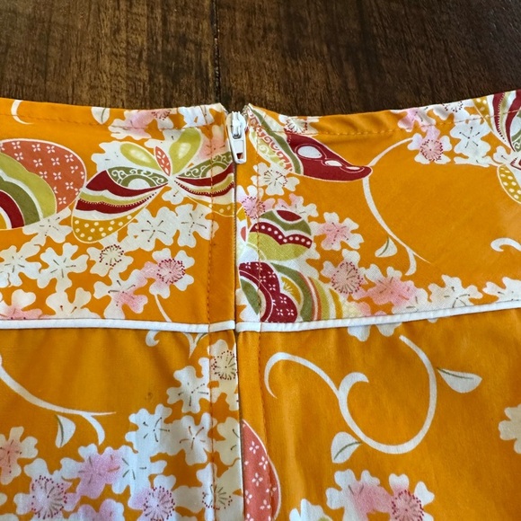 Heart Soul | Y2K Coconut Girl Orange Butterfly Cotton Blend Mini Skirt - Picture 3 of 8